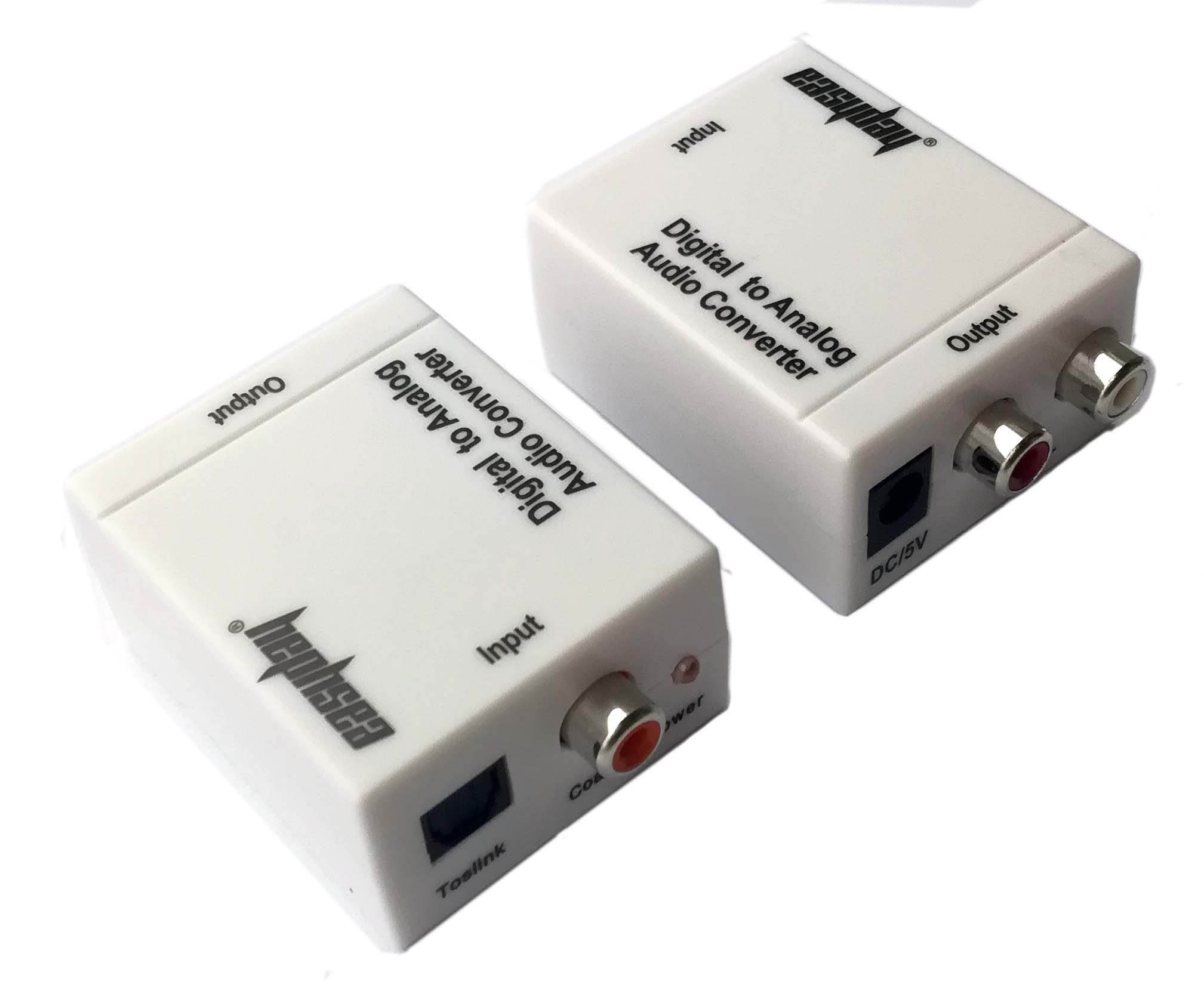 Digital SPDIF Optical Toslink Coax to Analog RCA Audio Converter 1.5M OPT USNE_DACWHI_50CM_USB