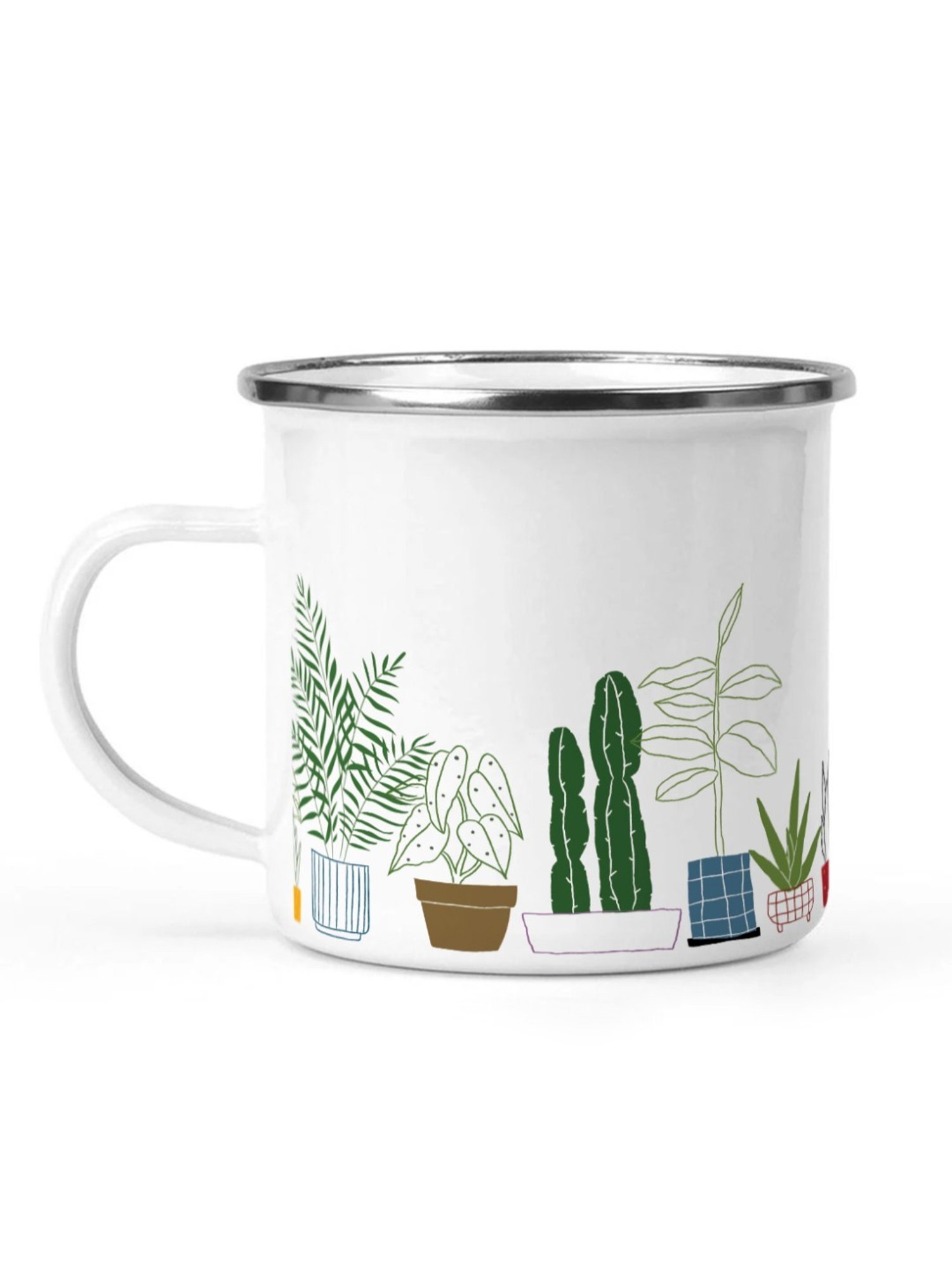 Gathari Enamel White Stainless Steel Coffee Mug