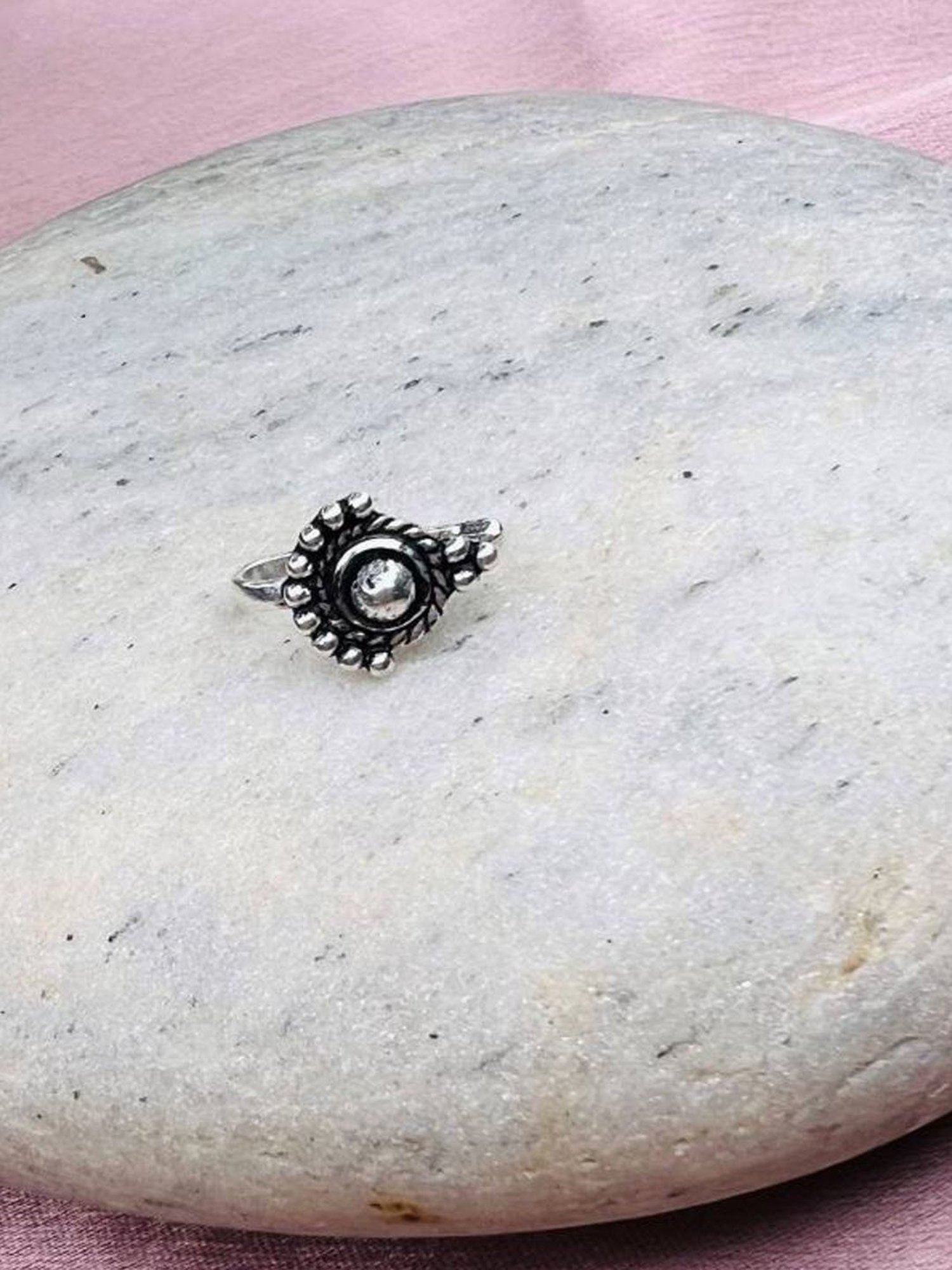 Arte Jewels 92.5 Silver handcrafted Nosepin for Women & Girls