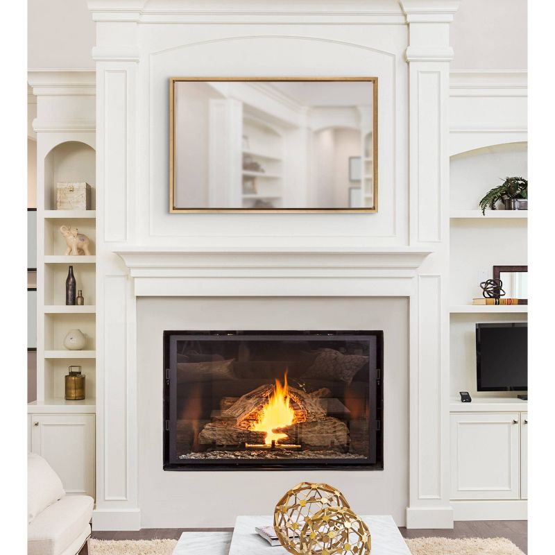 24" x 36" Evans Rectangle Wall Mirror Gold - Kate & Laurel All Things Decor