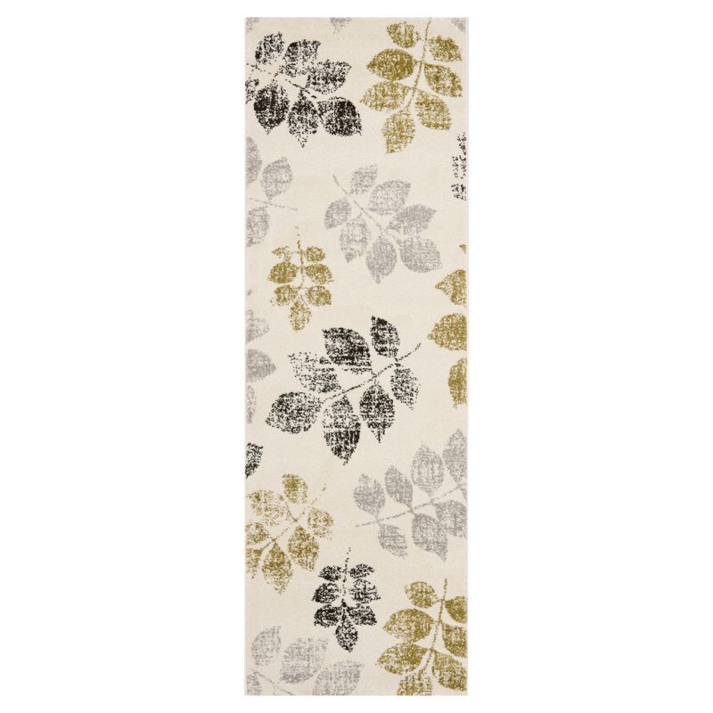 Botanical Runner - Ivory / Green (2'4" X 6'7" ) - Safavieh