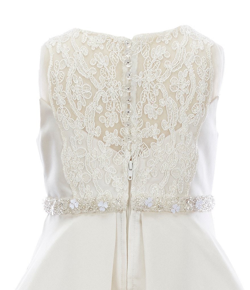 Chantilly Place Little Girls 2T-6X Embroidered/Satin Fit-And-Flare Dress