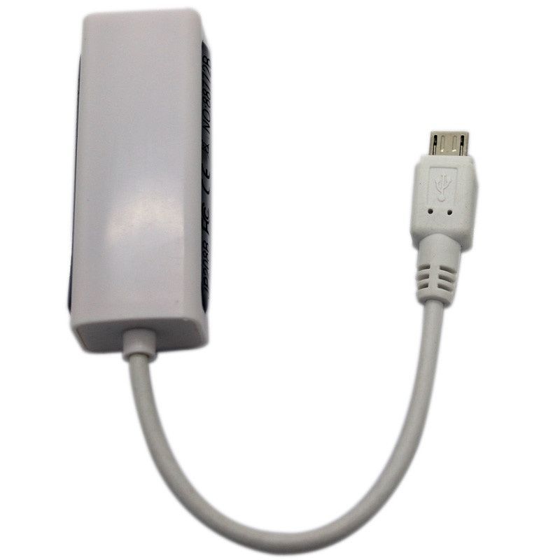 Micro USB 2.0 to Ethernet RJ45 Female Network LAN Adapter Card Dongle 100Mbps
