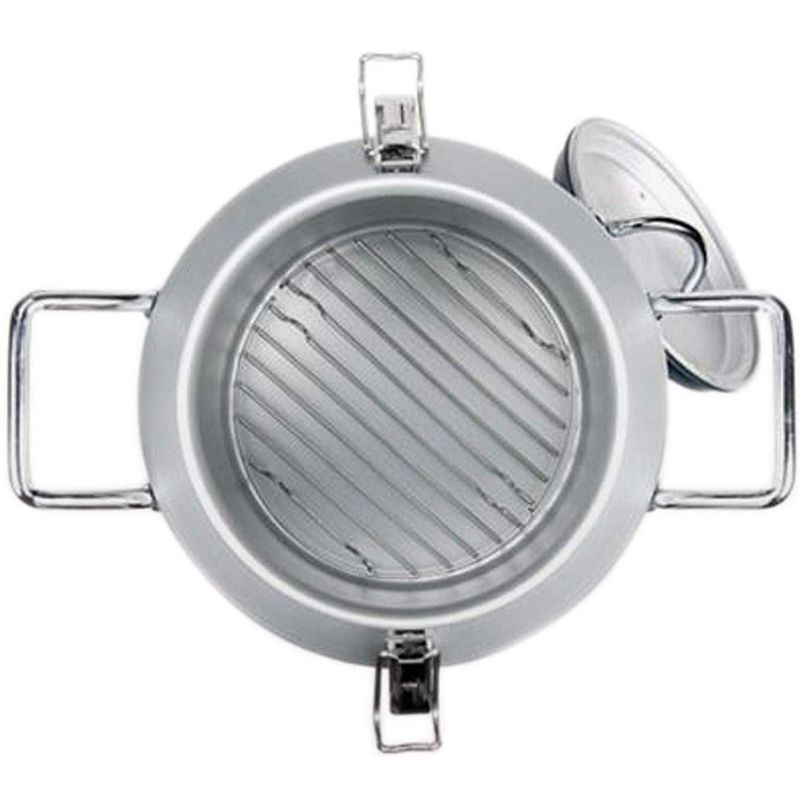 CanCooker Round Outdoor Stainless Steel Two Piece CanCooker Rack, Raising Food Up and Prevents Burning and Sticking Meals, Silver  (2 Pack)