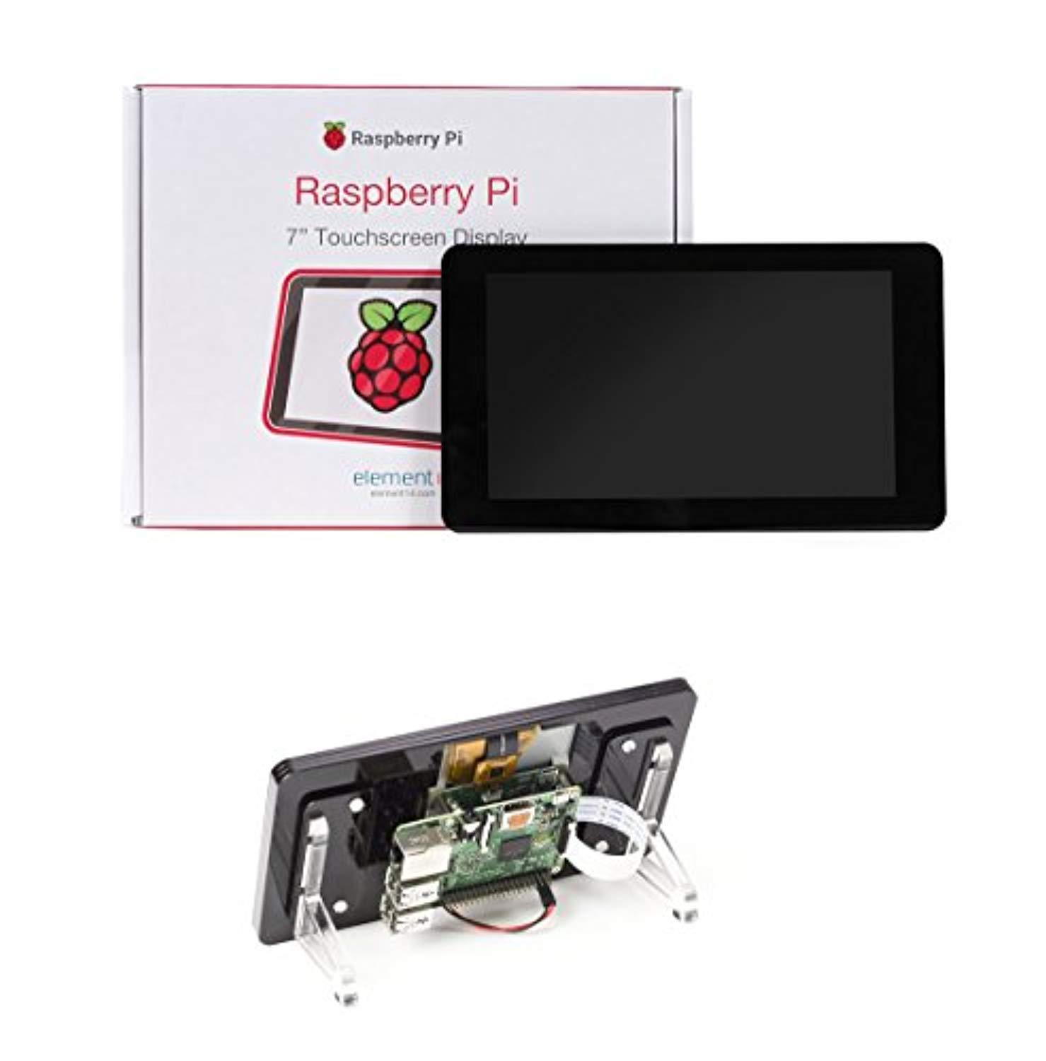 official raspberry pi 7" touchscreen w/ pimoroni black lcd stand