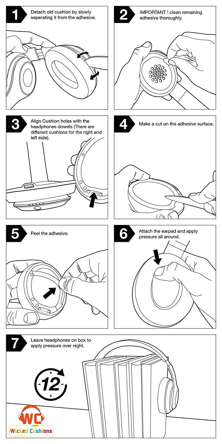 AGPtek Replacement Ear Pads Cushion for Beats by Dr. Dre Studio 2.0 Wired Wireless Headphone- Grey