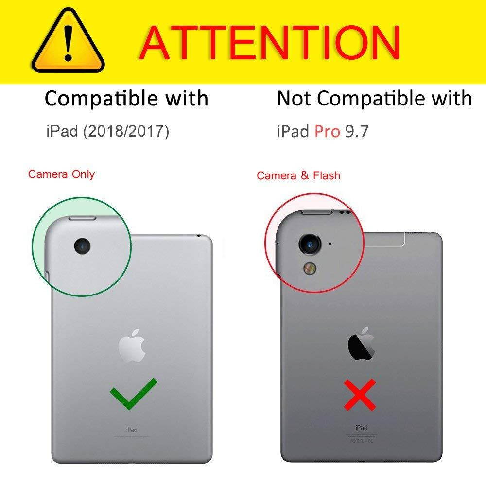 Fintie iPad 9.7 2018 Case with Built-in Apple Pencil Holder - [SlimShell] Lightweight Soft TPU Back Protective Stand Cover with Auto Wake/Sleep for Apple iPad 2018 9.7 Inch (6th Gen), Black