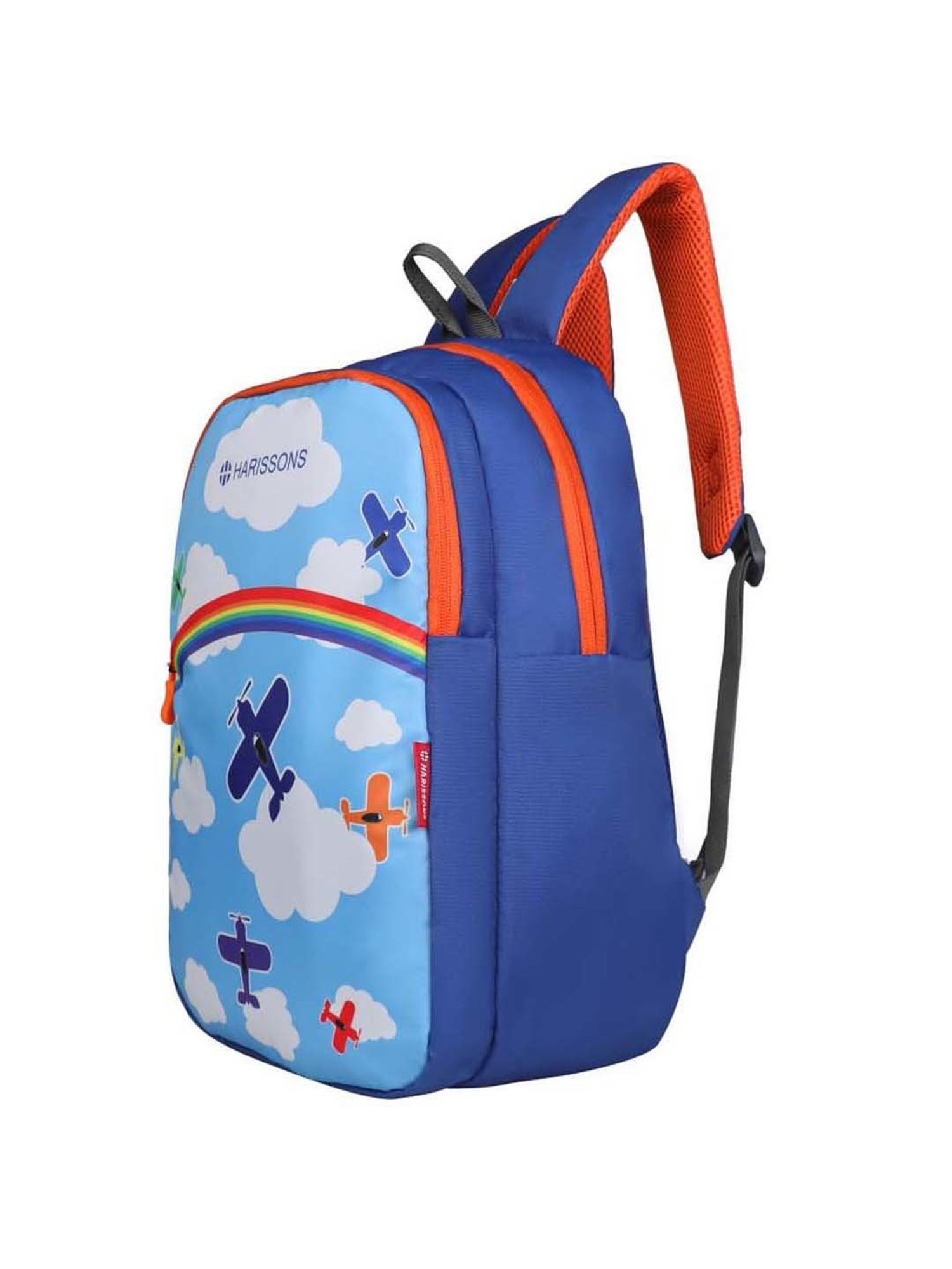 Harissons Air Kids Blue Polyester Printed Backpack - 14 Ltrs
