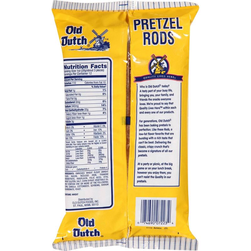Old Dutch Pretzel Rods - 12oz