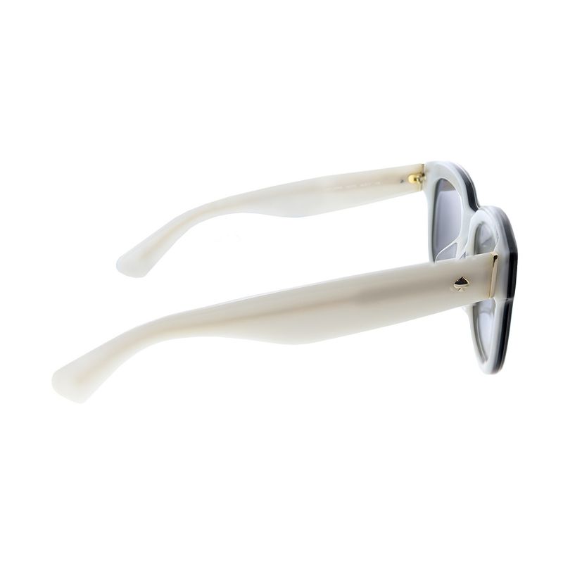 Kate Spade Low Bridge Fit Lorelle/F/S QOY Womens Square Sunglasses Black Ivory 54mm