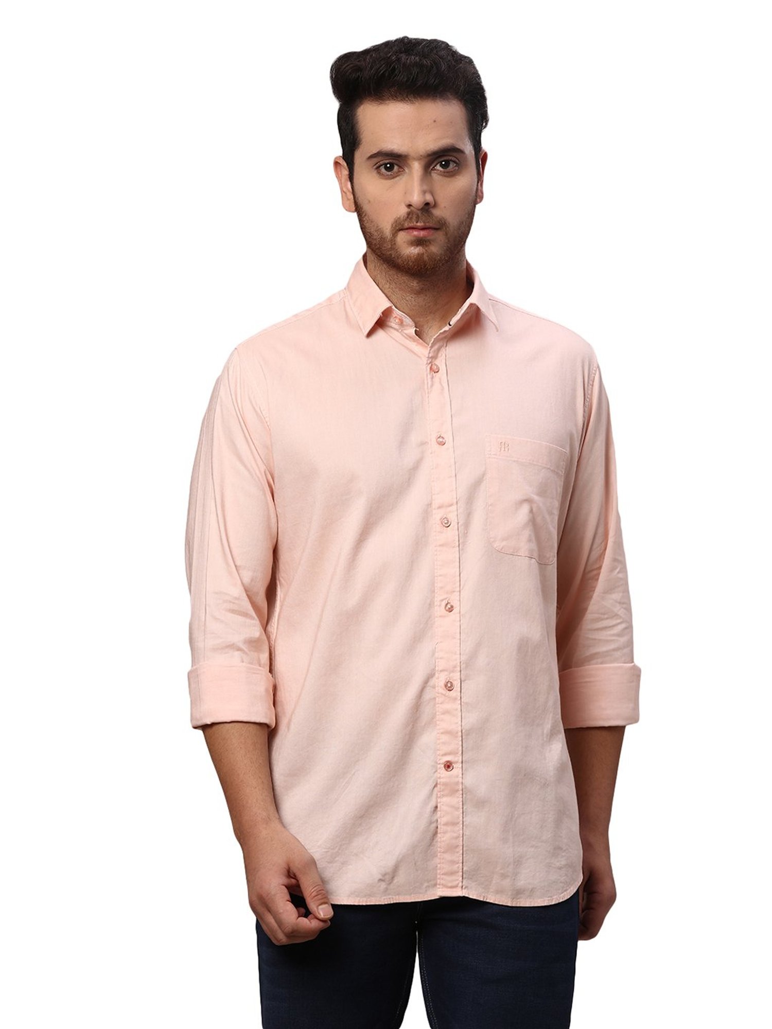 Raymond Orange Slim Fit Shirt
