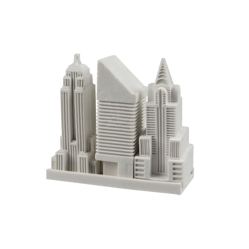 Design Ideas City of New York Eraser - Three Skyscrapers - White, 1.2" x 1.2" x 2.8"