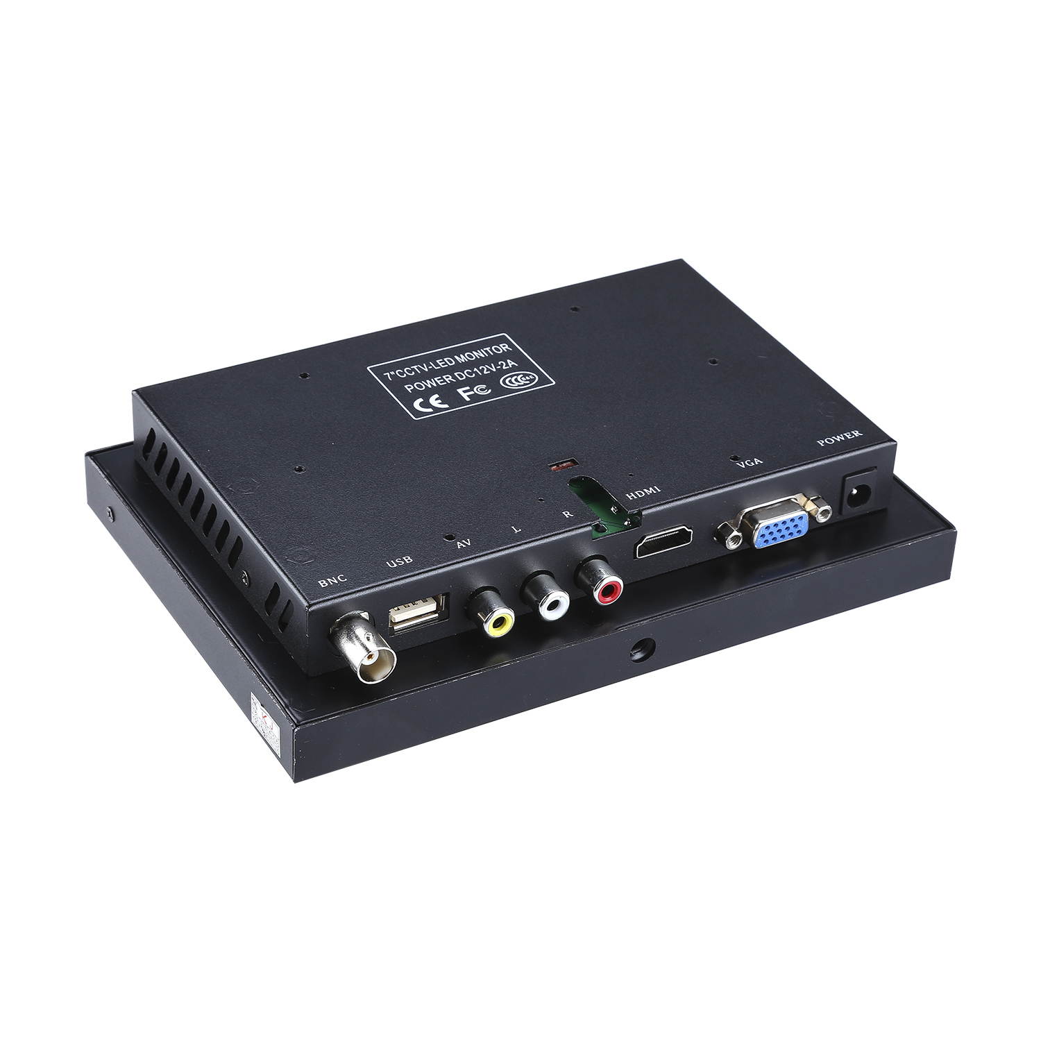 Eyoyo 7" Mini HD Monitor 1024x600 LCD Screen Display with BNC/VGA/AV Output For CCTV DVD PC Laptop DVR CCD Camera