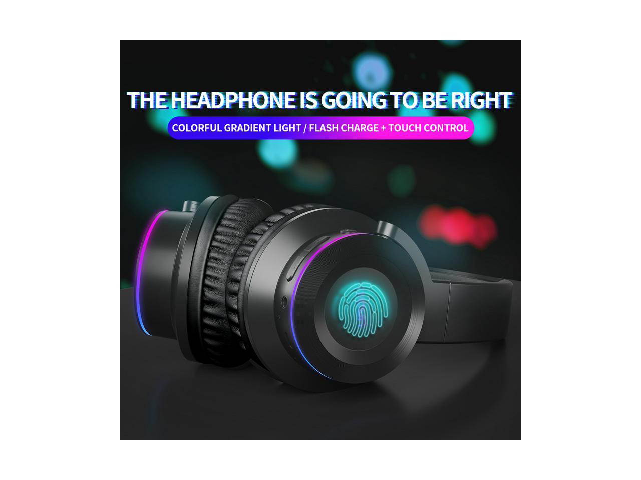 Wireless Bluetooth Headphones with Mic,Touch Control Over Ear Deep Bass Foldable Headset for Travel, Home Office,40H Playtime