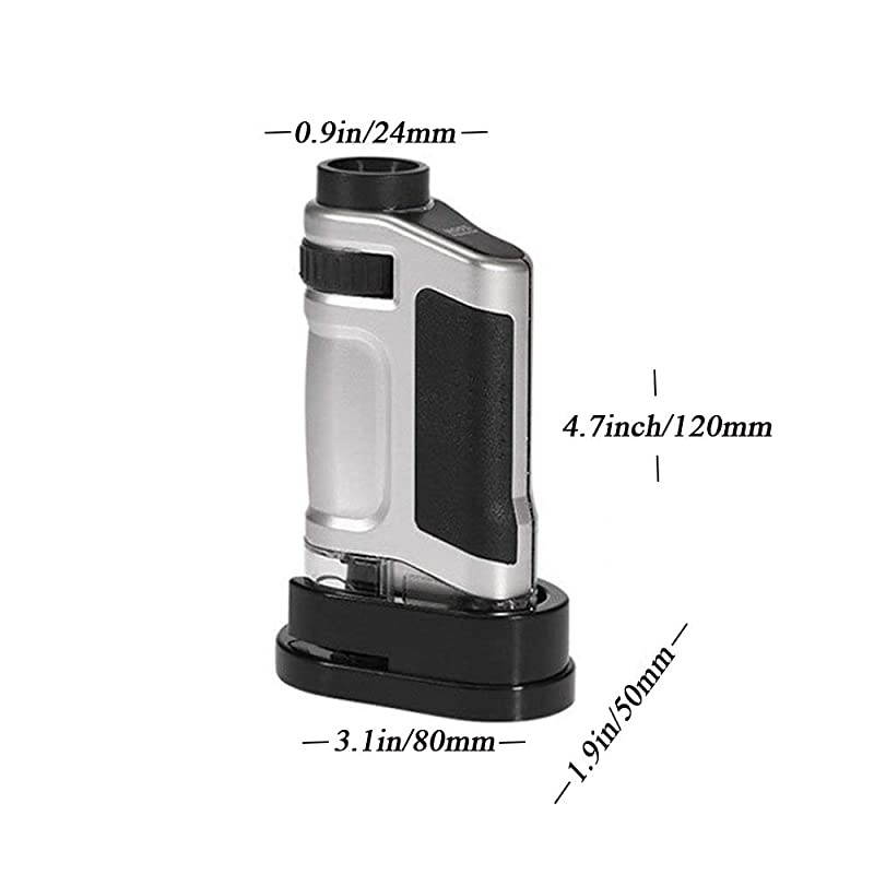Portable Pocket Mini Microscope Loupe Magnification 20X 40X Magnification Handheld Compound Digital Scope Magnifier with LED Illumination for Jewelry Cash Coins Detecting Inspection