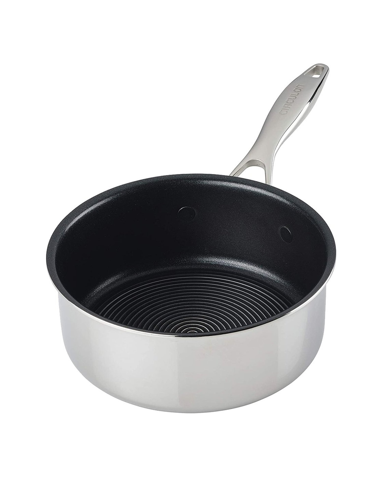Circulon Silver Stainless Steel Non-Stick Saucepan with Glass Lid (1.5 L)