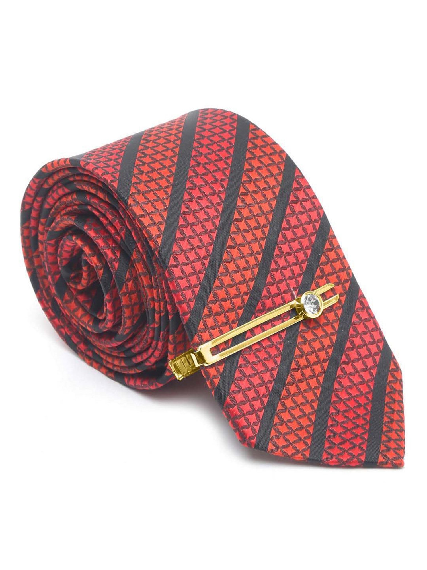 Louis Stitch Red Striped Necktie Gift Set - Set of 3