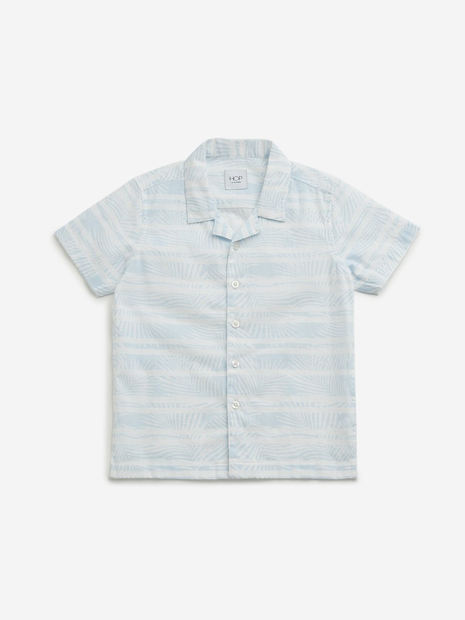 HOP Kids by Westside Light Blue Stripe Pattern Shirt