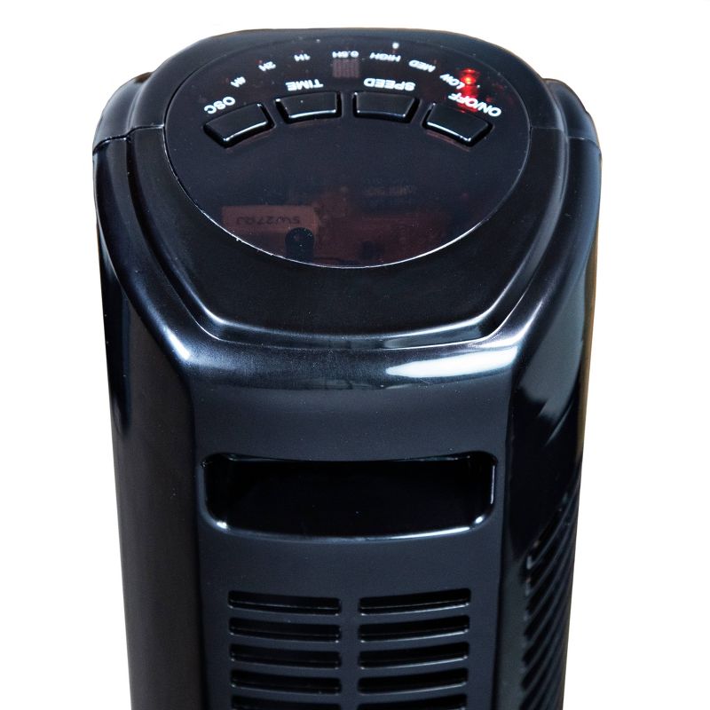 Comfort Zone 31" Oscillating Tower Fan with Remote Black