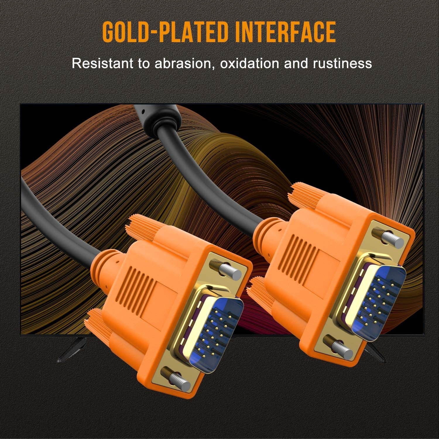 Sacaoch VGA to VGA Computer Monitor Cable Male to Male VGA Cable (3 Feet)