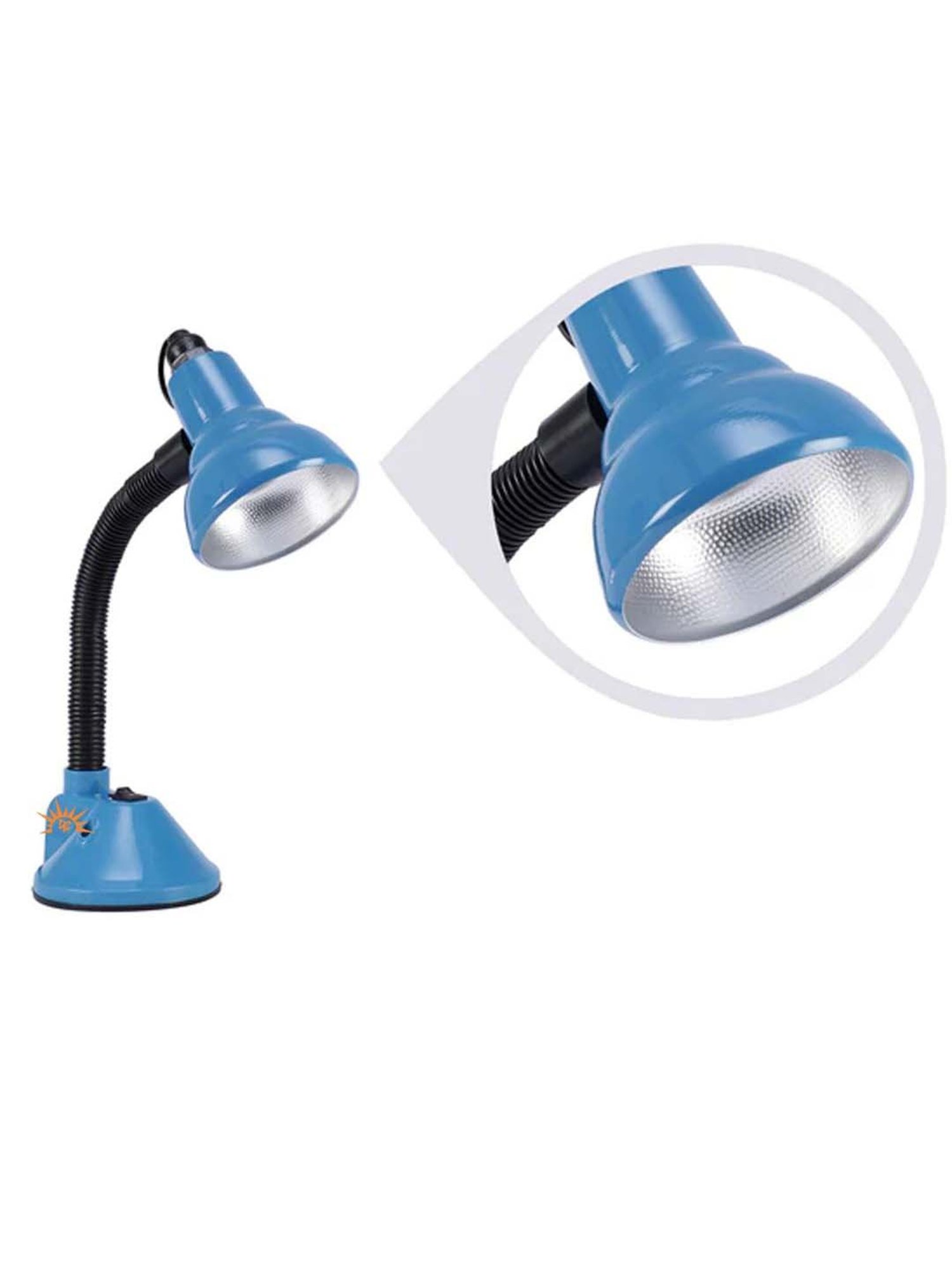 DecorativeRay Blue PVC Study Table Lamp - Set of 1