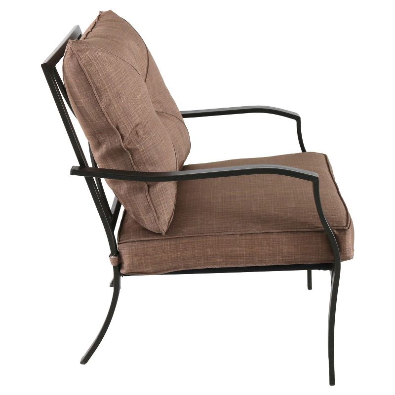 Crawford 4pc Metal Patio Chat Set - Tan