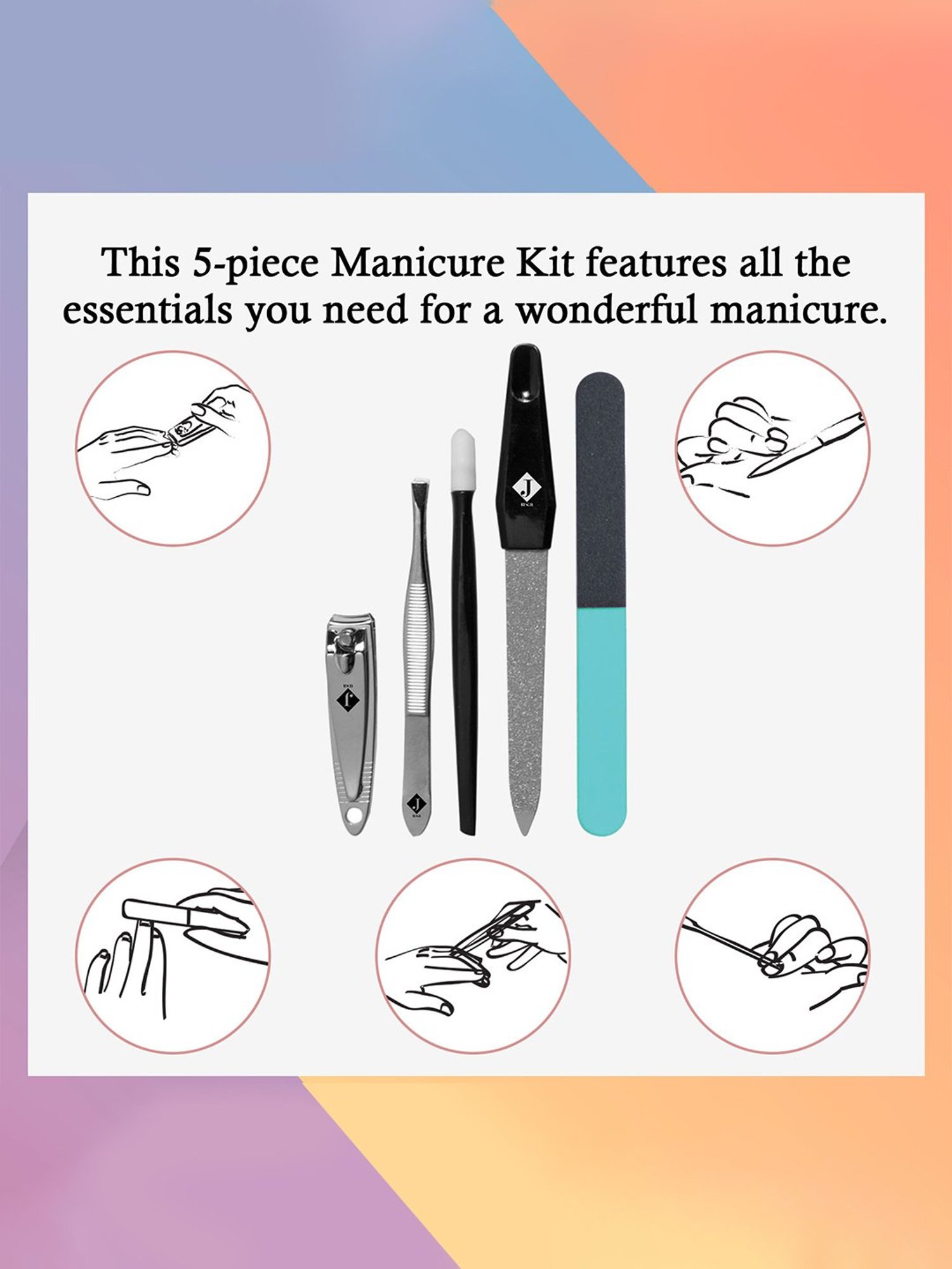 Raaga Professional Pedicure & Manicure 6 Step Single Use Kit Strawberry - 6 Sachets