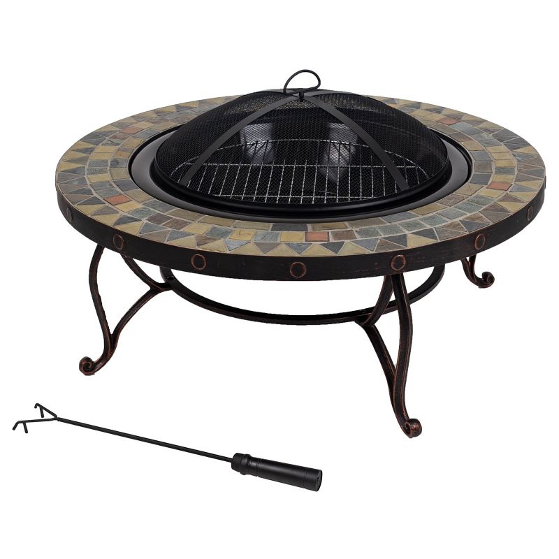 34" Juniper Slate Fire Pit - Pleasant Hearth