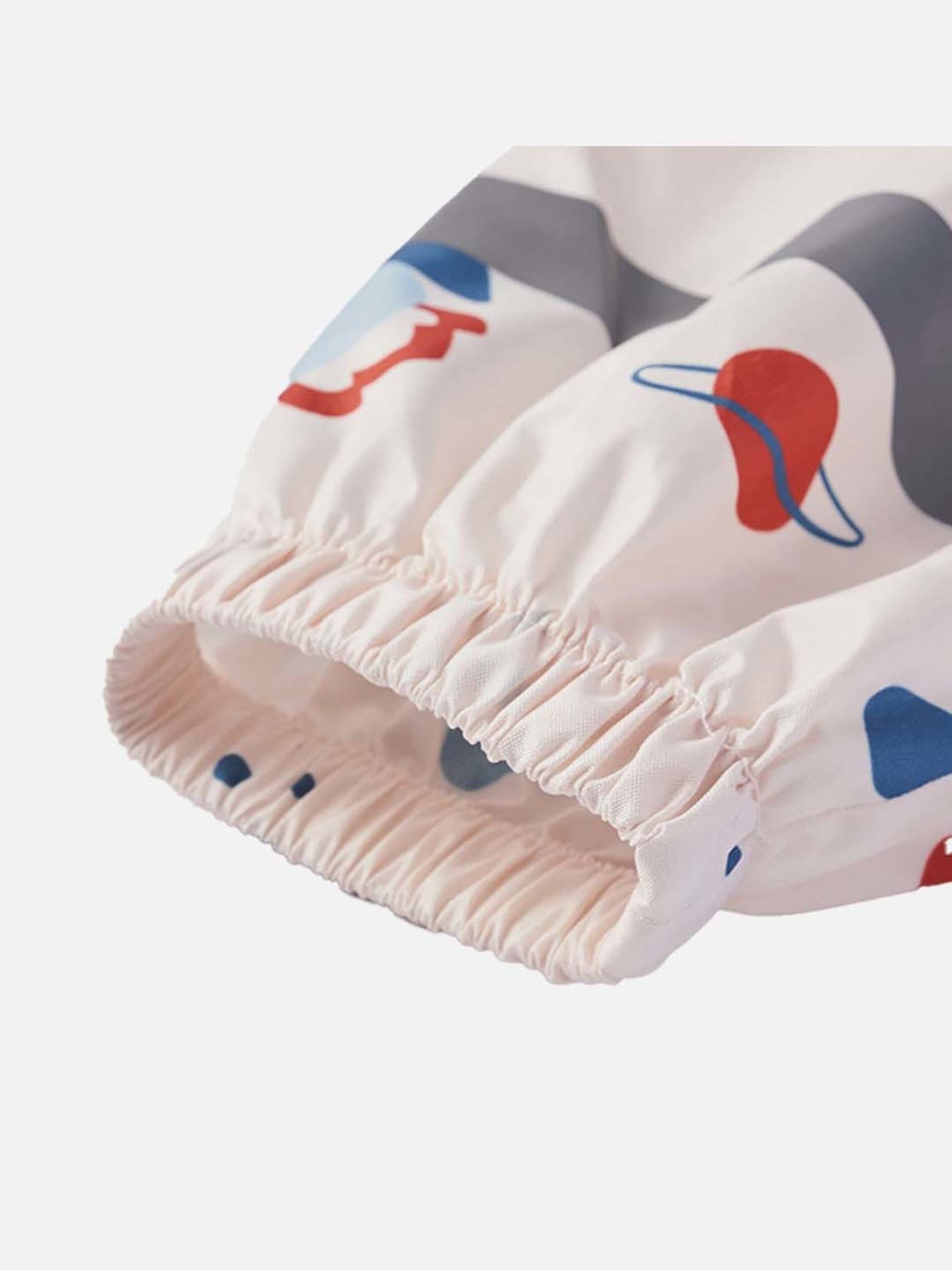 Little Surprise Box Boys Cream Printed Full Sleeves Rain Coat