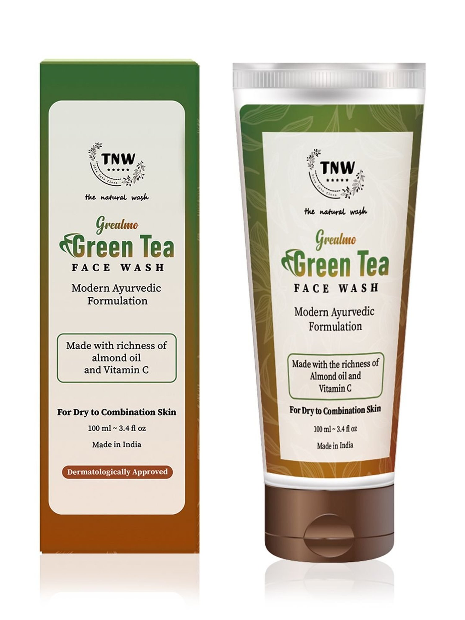 TNW-The Natural Wash Grealmo Green Tea Face Wash - 100 ml