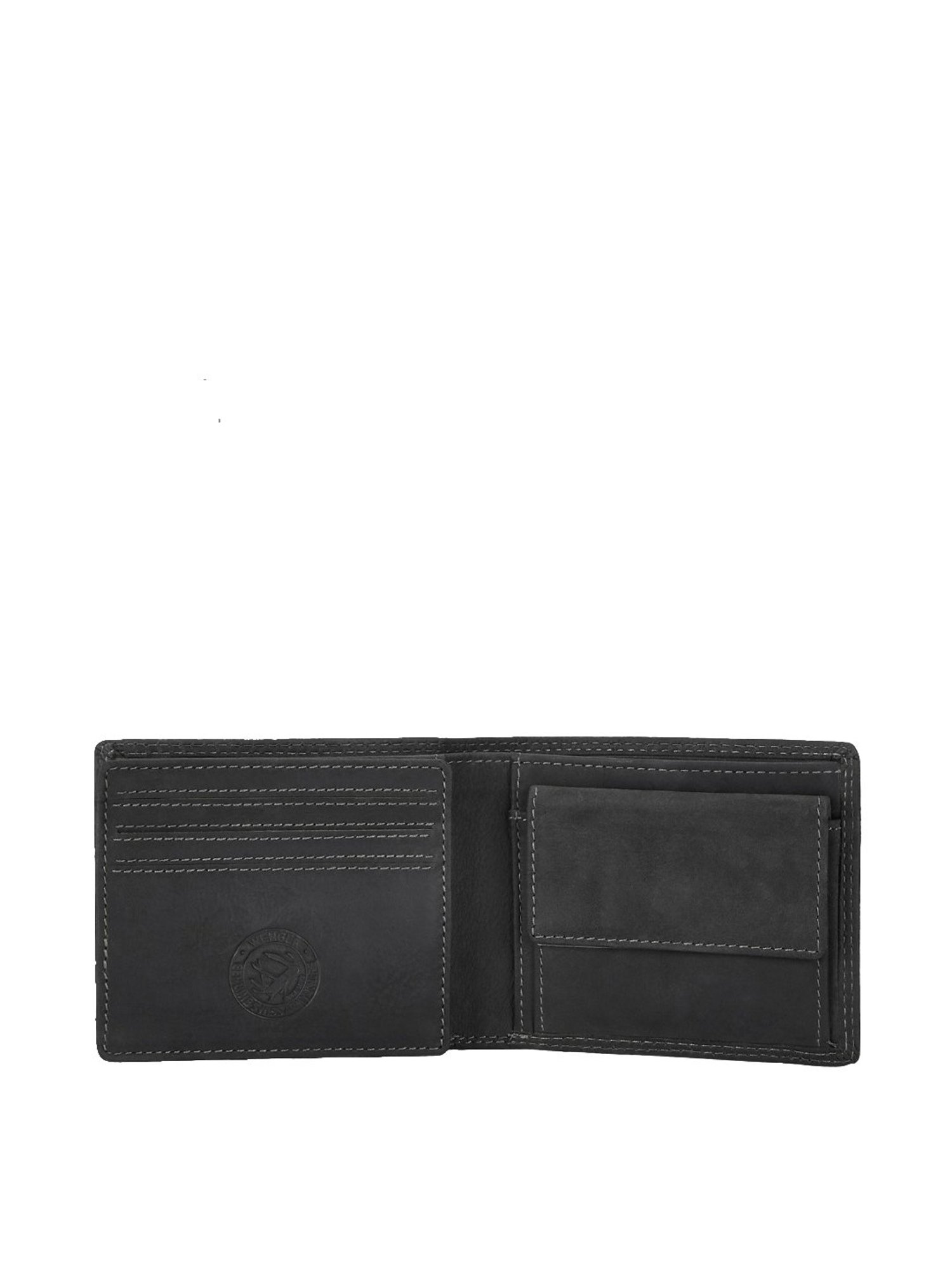 Wenger Hunter Black Casual Leather Bi-Fold Wallet for Men