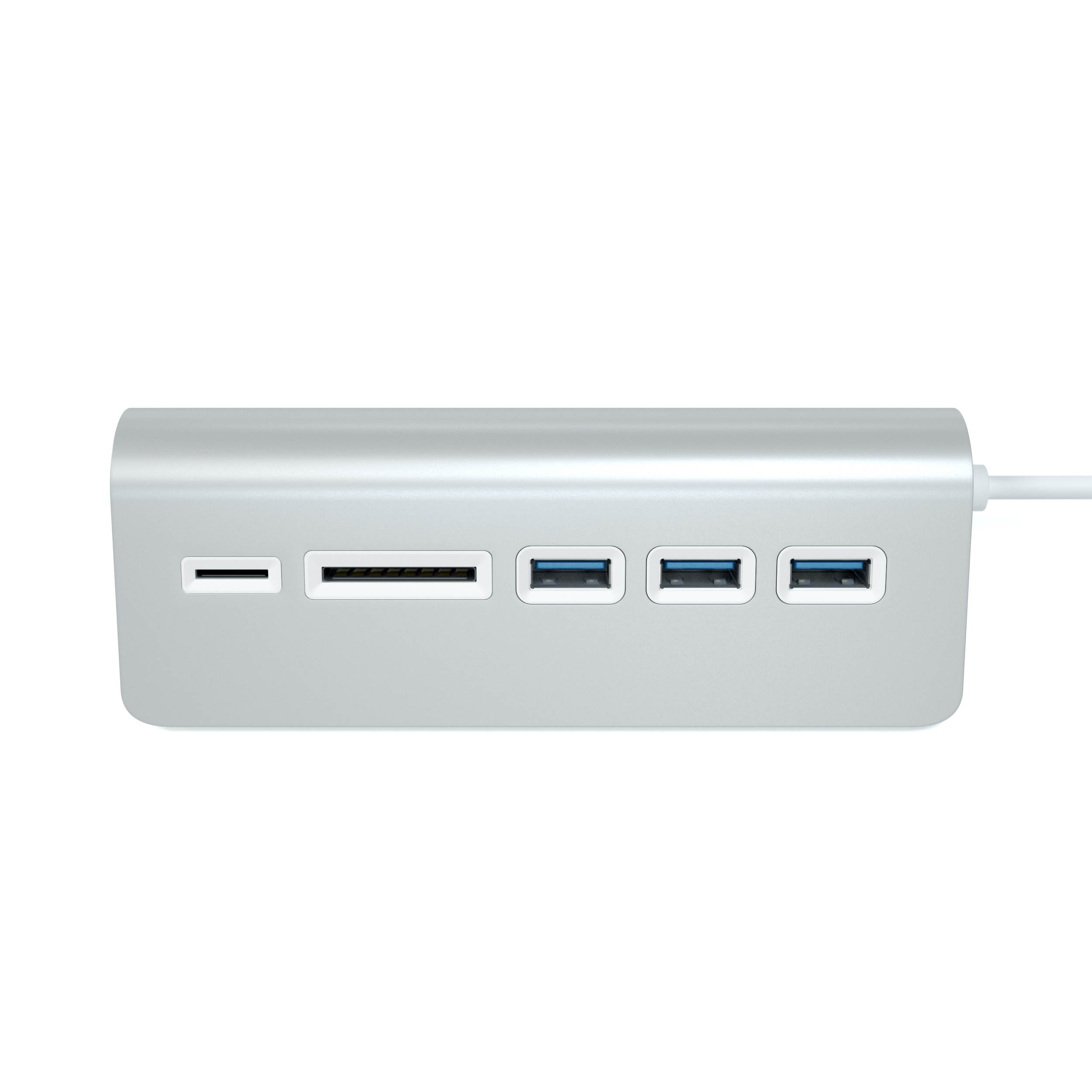 Satechi Aluminum USB 3.0 Hub & Card Reader - Compatible with MacBook Pro, MacBook, iMac, Surface Pro, Dell XPS and More
