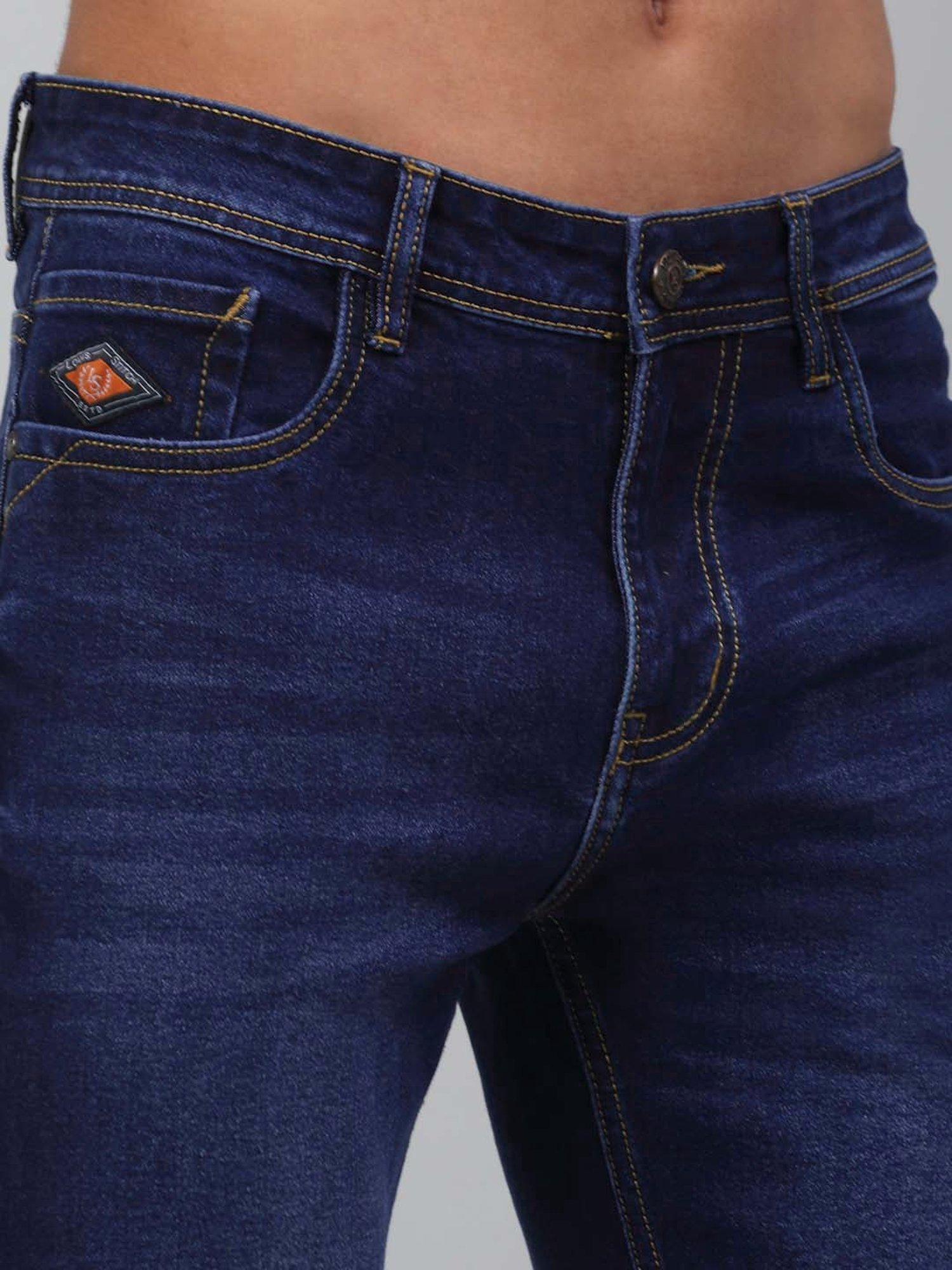 Louis Stitch Dark Navy Slim Fit Jeans