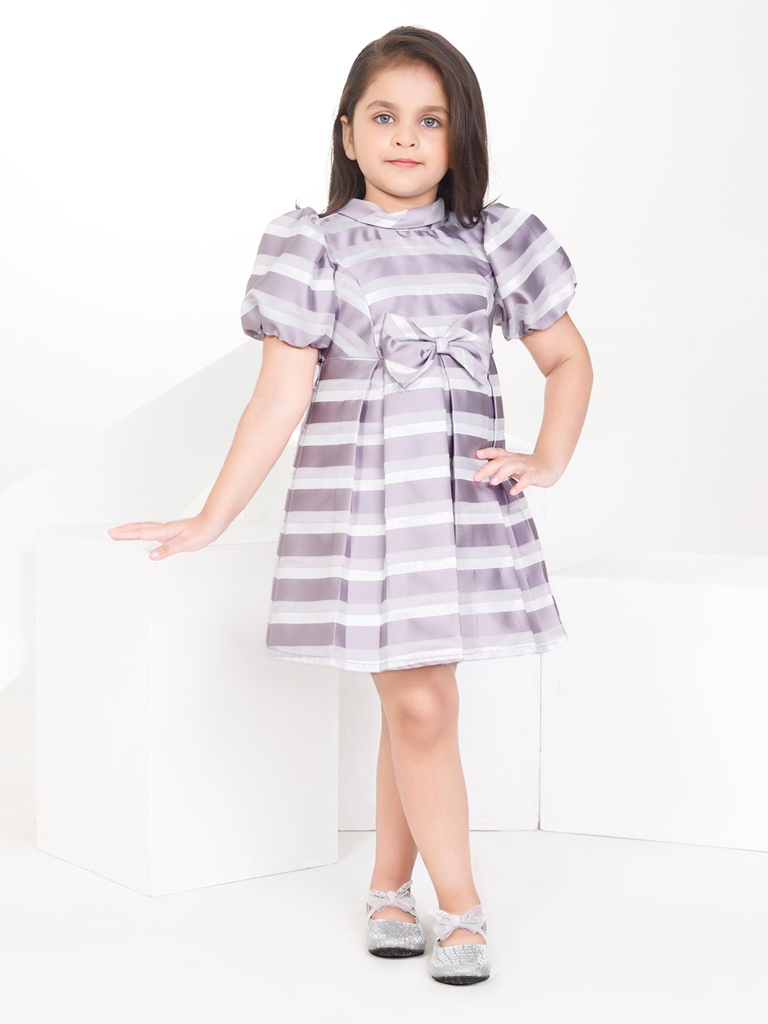 Peppermint Kids Multicolor Striped Dress