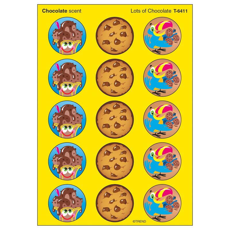 TREND ENTERPRISES INC. T-6411 STINKY STICKERS LOTS OF CHOCOLATE 60 PACK ACID-FREE CHOCOLATE