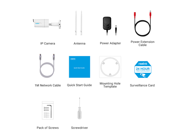 Reolink 5MP Wireless Security IP Camera, 2.4/5GHz WiFi, 4X Optical Zoom, Motion Detection, 100ft Night Vision RLC-511W