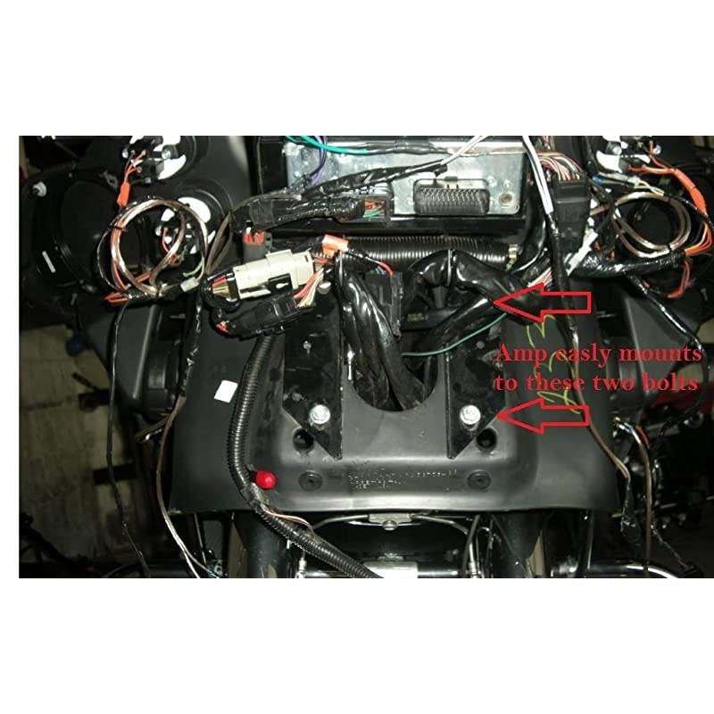 Davidson Amplifier Mounting Bracket for 9813 Road Glide with Rockford Fosgate PBR400X4D or PBR300X2 or PBR300X4