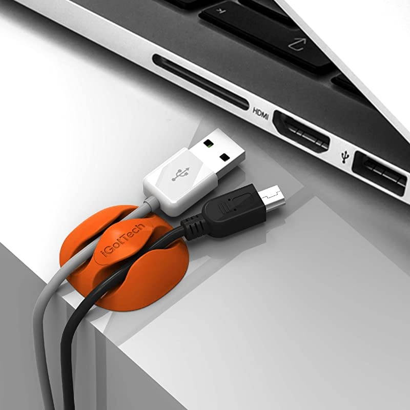 Cable Clips and Cord Management System Desktop Cable Organizer and Computer Electrical Charging or Mouse Cord Holder Multicolor