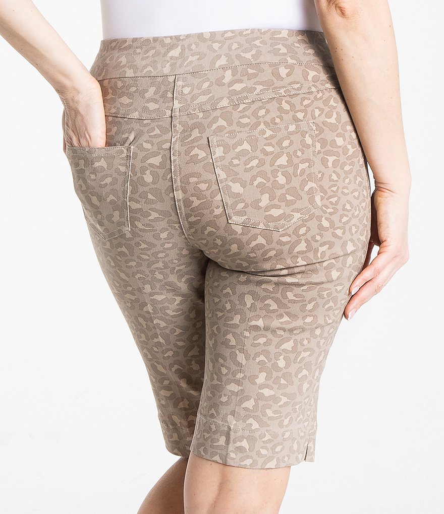 Sport Haley Slimsation Printed Pull-On Bermuda Shorts