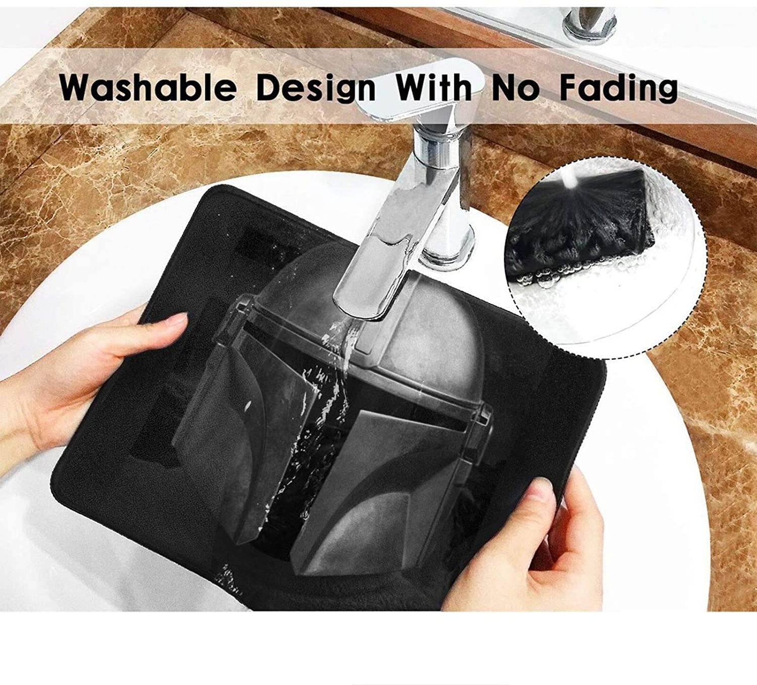 ISWOHJzzz The Mandalorian Polyester Rubber Bottom Mouse pad,Mouse pad with Stitched Edges,Suitable for Computers,laptops and Offices 7 x 8.6 in