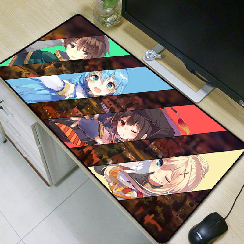Japan Anime Konosuba Megumin Large Size Mouse Pad Rubber PC Computer Gaming Mousepad Desk Mat for LOL Cs Go DOTA2