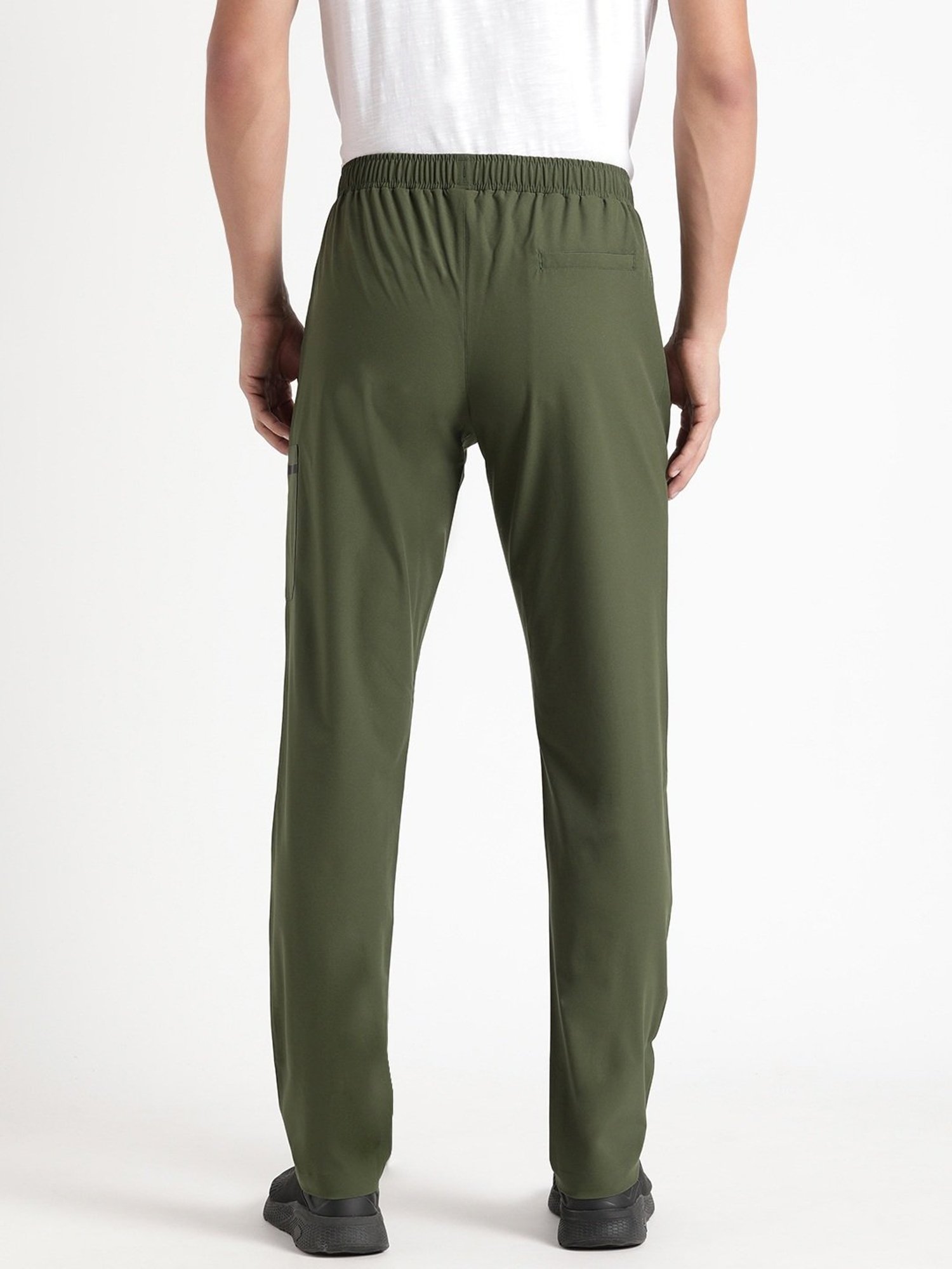 Wildcraft Olive Regular Fit Printed Trackpants