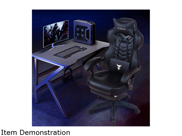 Gaming Chair, Racing Style Computer Desk Chair Padded Armrests Ergonomic Lumbar Support Adjustable Height