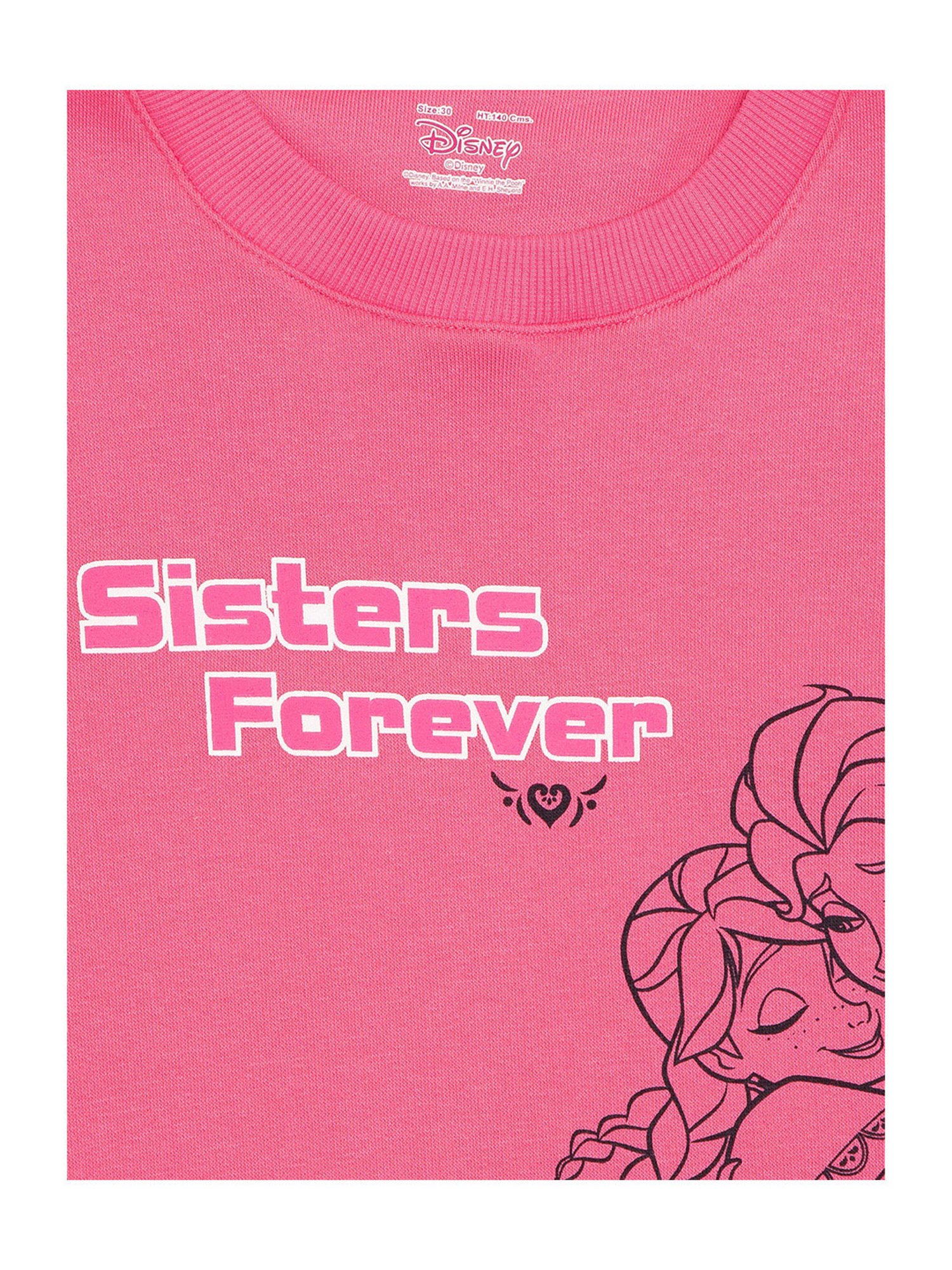 Bodycare Girls Pink Printed Full Sleeves Sweatshirt