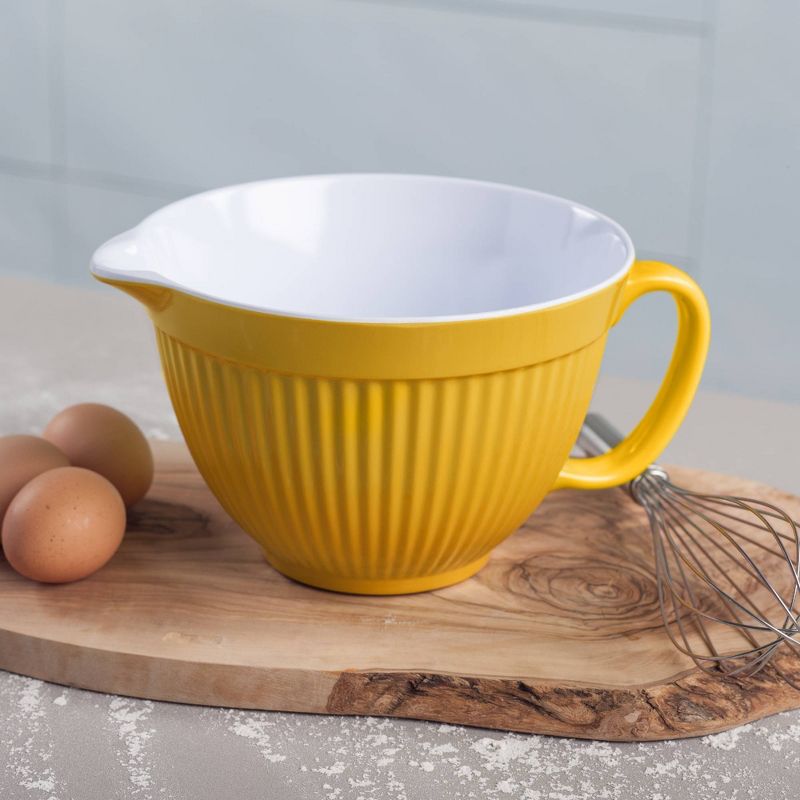 Zeal 8" Retro Melamine Mixing Bowl Mustard