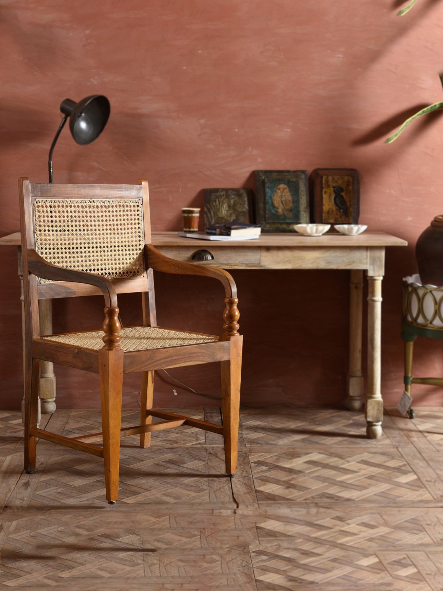 Artisans Rose Trudy Brown Wood Chair