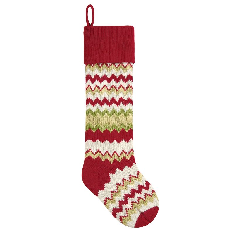 C&F Home Red Zig Zags Stocking