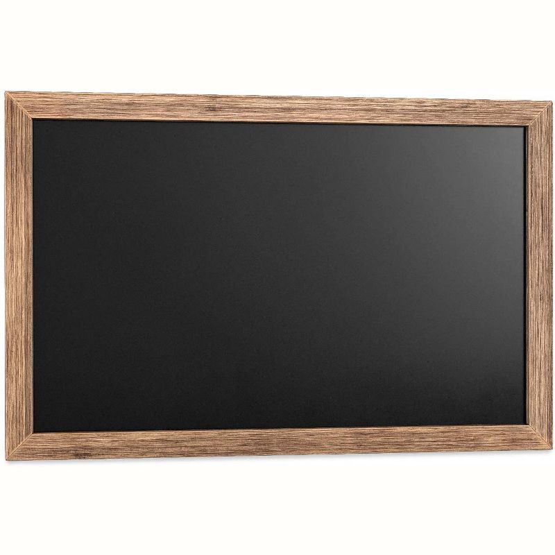 22" x 32" Cates Barn Door Wood Framed Chalkboard Rustic Brown - Kate and Laurel