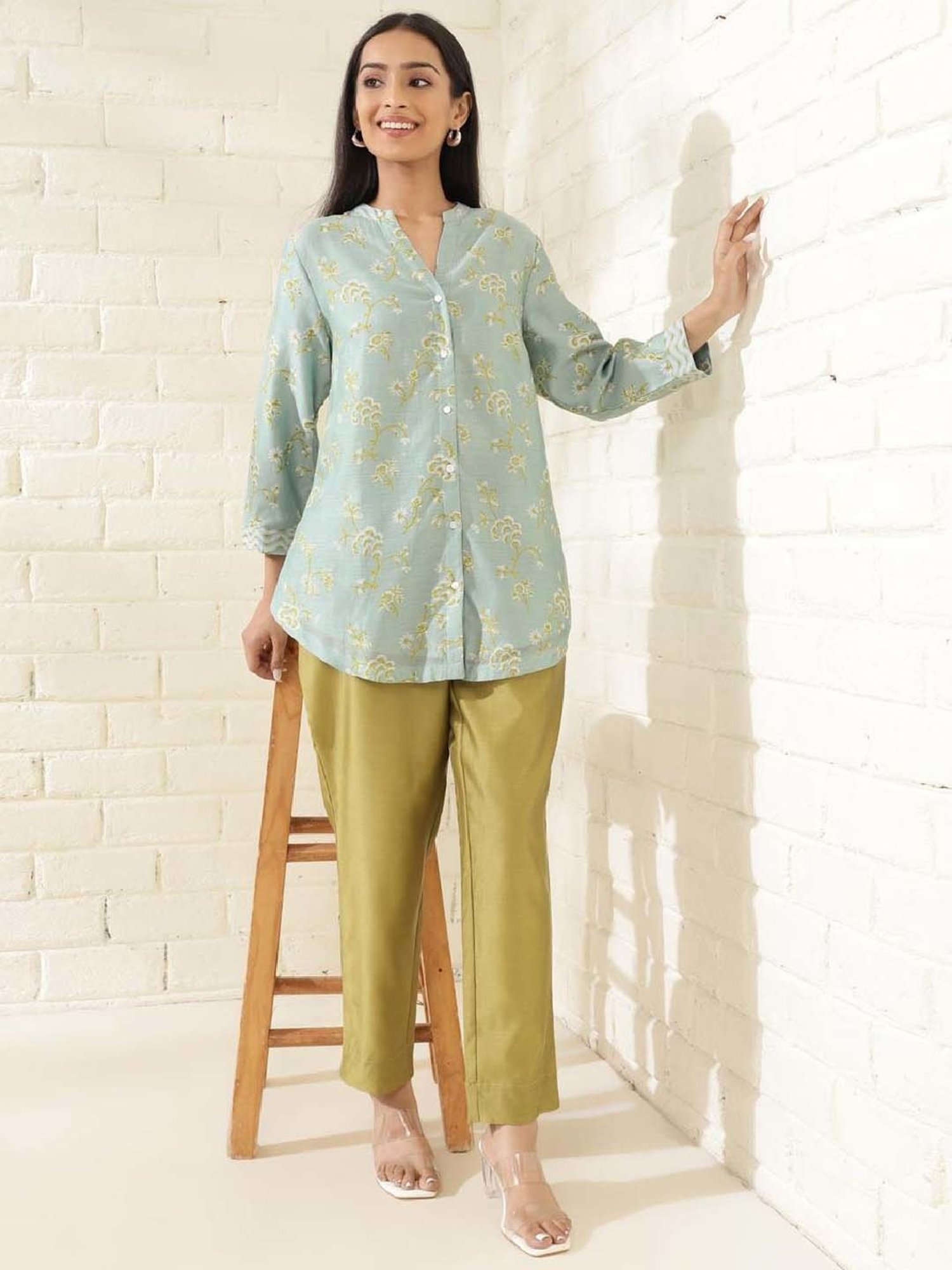 Fabindia Blue Printed Tunic