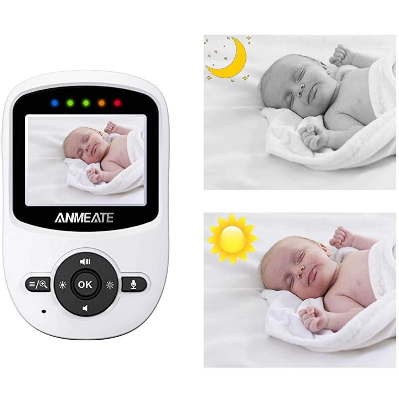 Video Baby Monitor with Digital Camera,  Digital 2.4Ghz Wireless Video Monitor with Temperature Monitor, 960ft Transmission Range, 2-Way Talk, Night Vision, High Capacity Battery